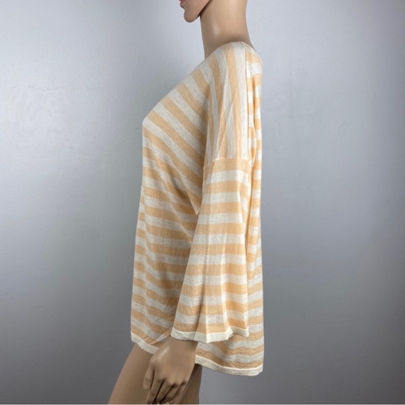 NEW VINCE STRIPED WOOL BLEND TEE - Picture 3 of 5